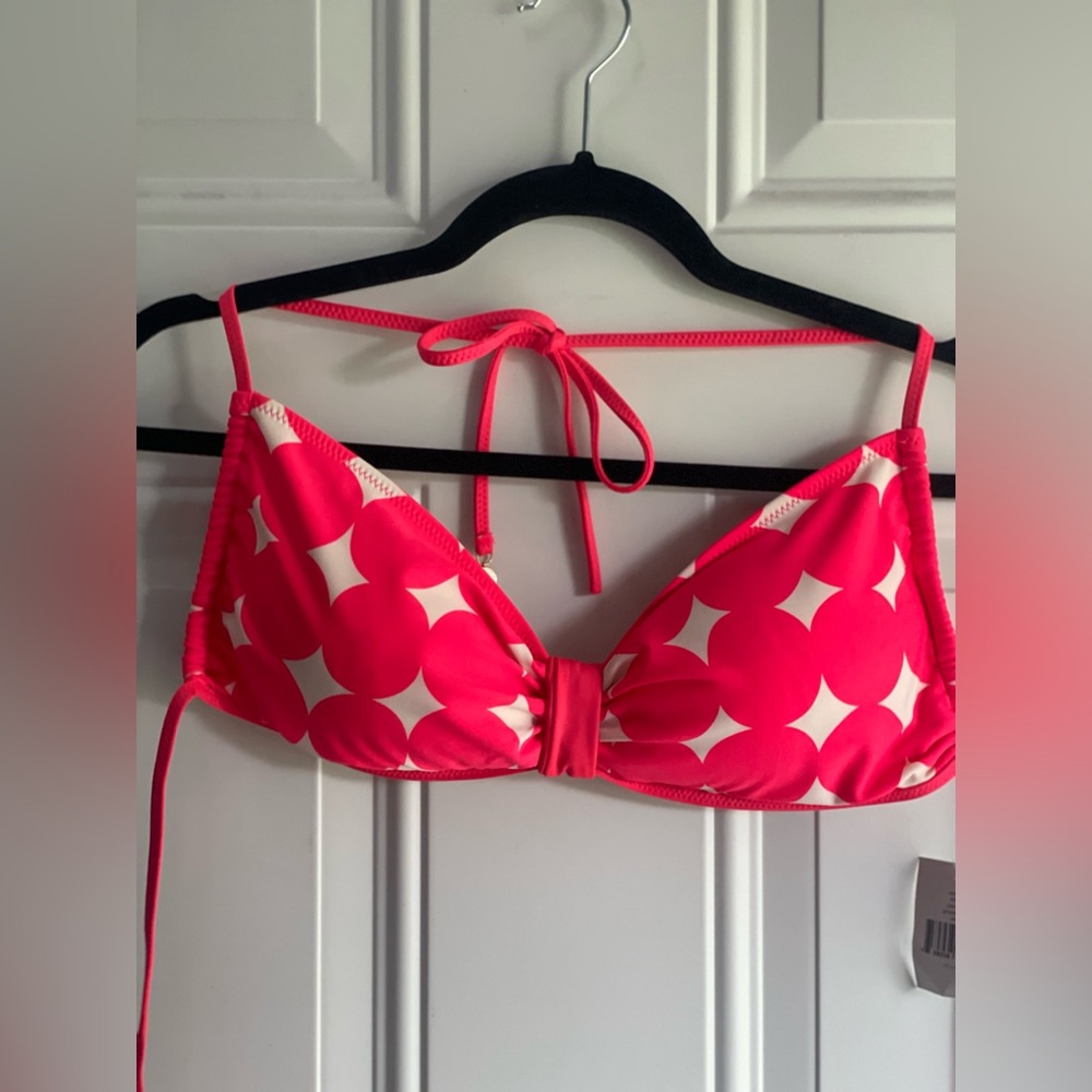 NWT RARE KATE SPADE Dive Right In Marmount Halter String Bikini Top In Geranium - Picture 11 of 17